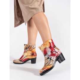 Botine multicolore cu tocuri inalte 1