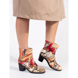 Botine multicolore cu tocuri inalte 2