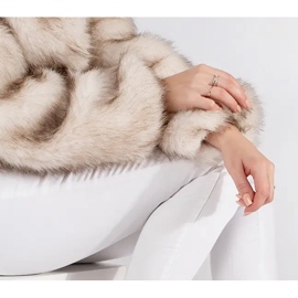 Cizme de zăpadă albe de damă cu blană pe talpă groasă 2