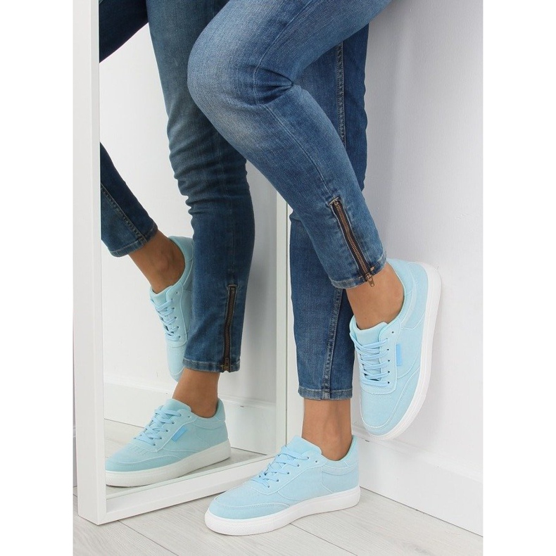 Adidasi de damă din piele intoarsa albastra NB172 Albastru 1