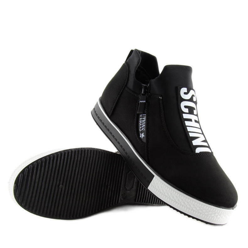 Tenisi negri cu pană NB168 negri negru 2