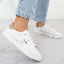 White Filippo DP6738 Pantofi sport din piele alb 2
