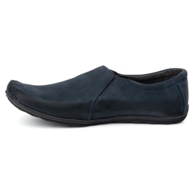 Olivier Pantofi pentru bărbați Pantofi din piele introduse 306kz albastru bleumarin 1