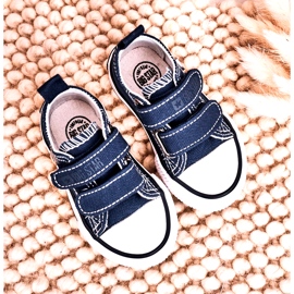Adidași mici pentru copii cu velcro Big Star HH374201 Blue Navy albastru 1 Adidași mici pentru copii cu velcro Big Star HH374201 Blue Navy albastru 1