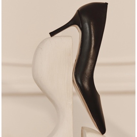 Marco Shoes Stilete eleganti din piele moale negru 2