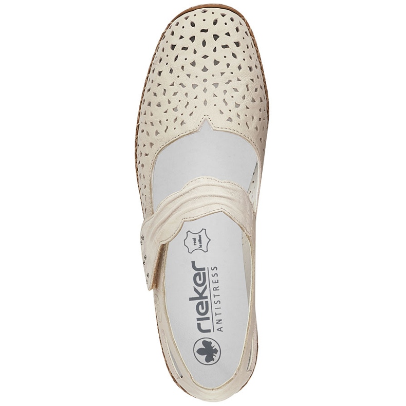 Încălțăminte din piele pentru femei cu Velcro Beige Rieker 41399-14 bej 1 Încălțăminte din piele pentru femei cu Velcro Beige Rieker 41399-14 bej 1