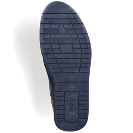 Pantofi pentru bărbați confortabili Navy Loafers Rieker 11954-14 albastru 1