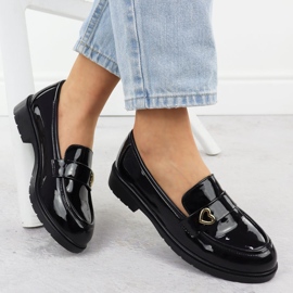 S.Barski Pantofi lăcuiți pentru femei Moccasins Black S. Barski Hy51-379 negru 1 S.Barski Pantofi lăcuiți pentru femei Moccasins Black S. Barski Hy51-379 negru 1