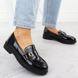 S.Barski Pantofi lăcuiți pentru femei Moccasins Black S. Barski Hy51-379 negru 2 S.Barski Pantofi lăcuiți pentru femei Moccasins Black S. Barski Hy51-379 negru 2