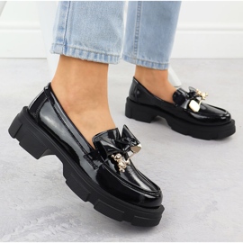 Black Filippo DP610 Plăcile din piele Varnished Heels High negru 2 Black Filippo DP610 Plăcile din piele Varnished Heels High negru 2