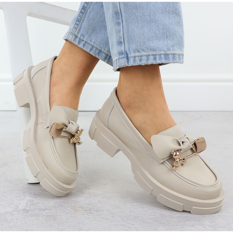 Piele de piele pentru femei Filippo DP610 piele bej 1