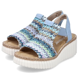 Sandale pentru femei Rieker Insert albastru din piele 1
