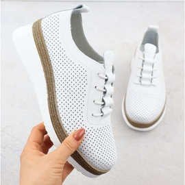 Încălțăminte din piele pentru femei pentru panouri albe perforate T.Sokolski W25-203 1 Încălțăminte din piele pentru femei pentru panouri albe perforate T.Sokolski W25-203 1