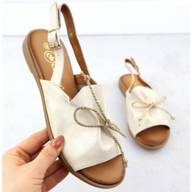 Cambell Sandale pentru femei din piele Złote Camell SZ00657 de aur 1 Cambell Sandale pentru femei din piele Złote Camell SZ00657 de aur 1