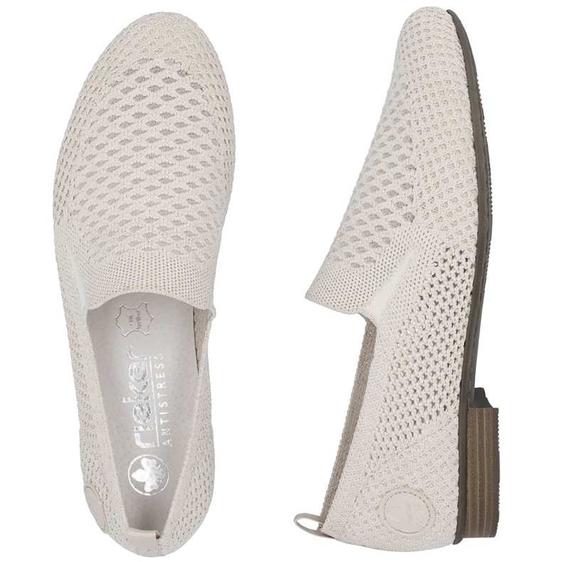 Pantofi textile pentru femei Openwork Beige Rieker 51969-90 bej 2