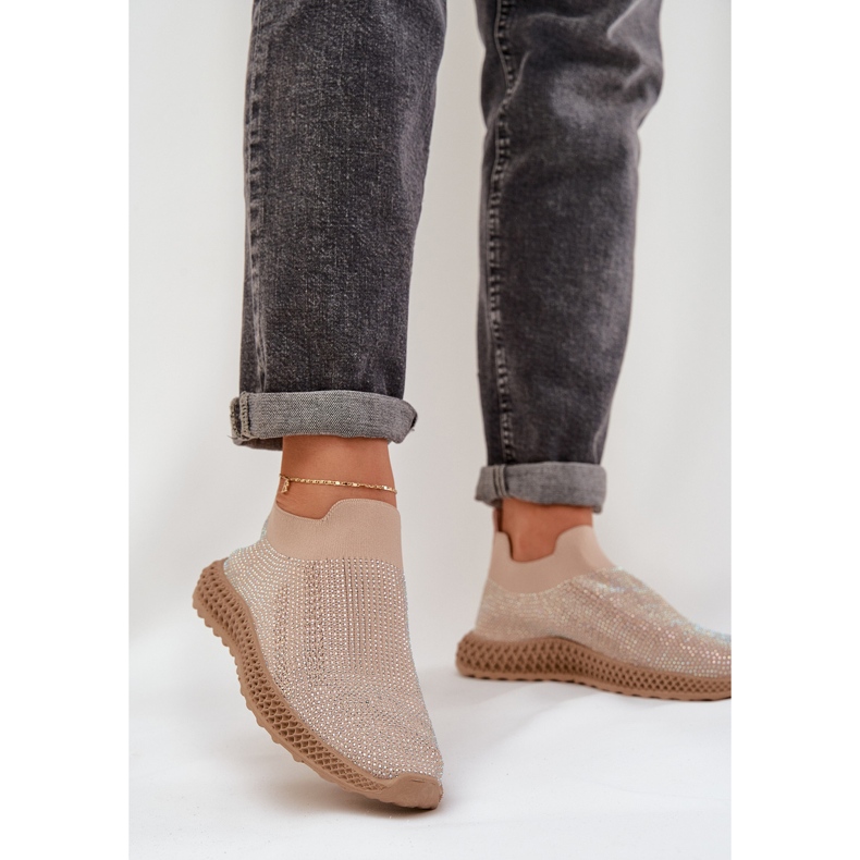 S.Barski Pantofi sport pentru femei slocă cu TW121 bej 2