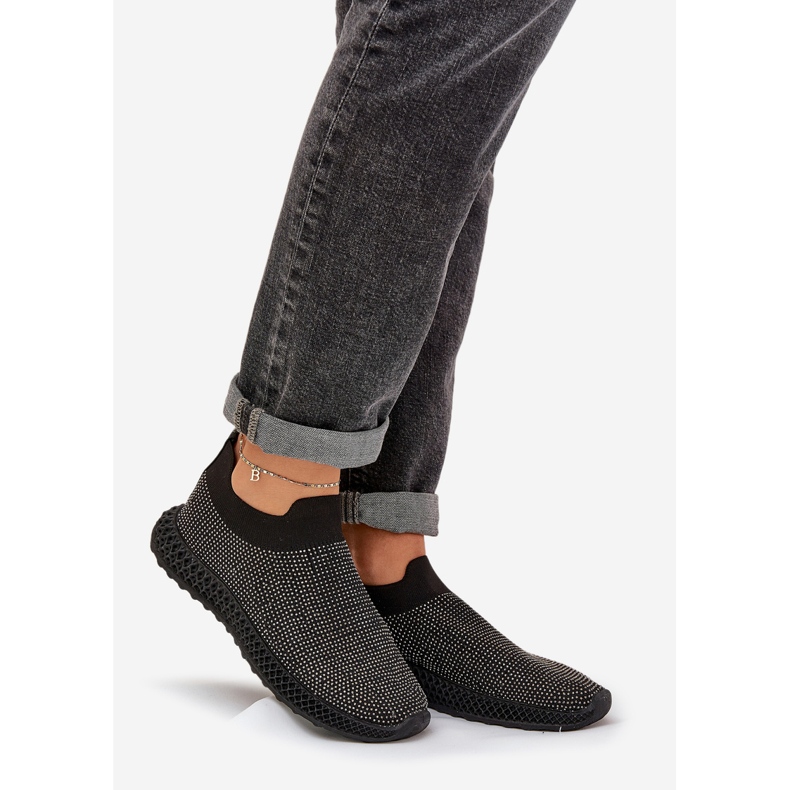 S.Barski Pantofi sport pentru femei obținute cu decorațiuni TW121 Negru 1