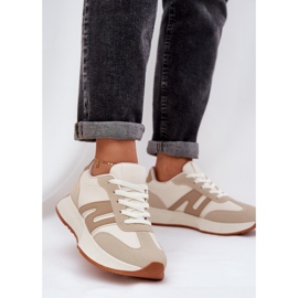 Pantofi sport de damă pe platformă, bej 2 Pantofi sport de damă pe platformă, bej 2