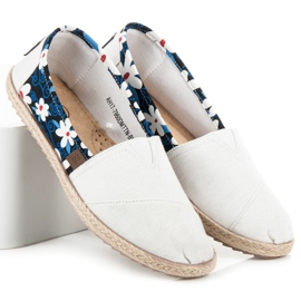 Mckeylor Espadrile cu flori alb 1