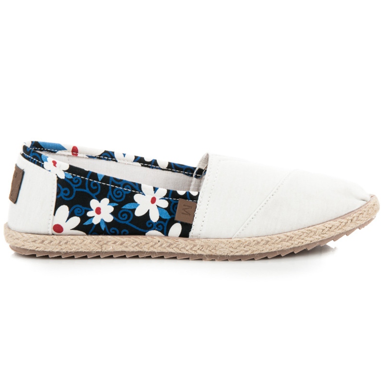Mckeylor Espadrile cu flori alb 2