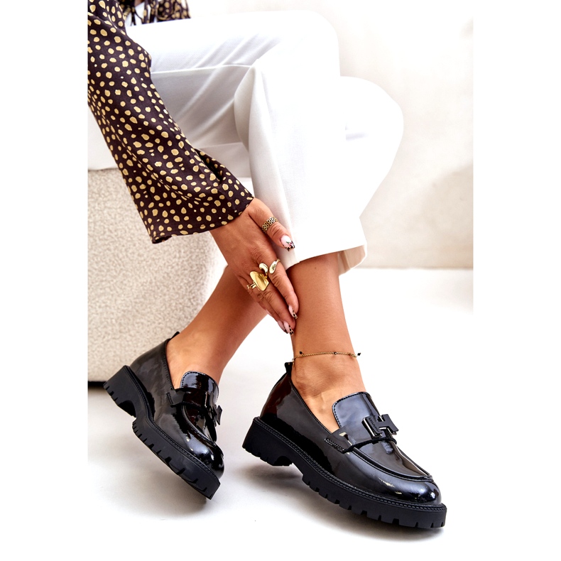 Vinceza 62187 Mocasini lăcuiți negru 3