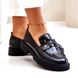 Vinceza 62187 Mocasini lăcuiți negru 2