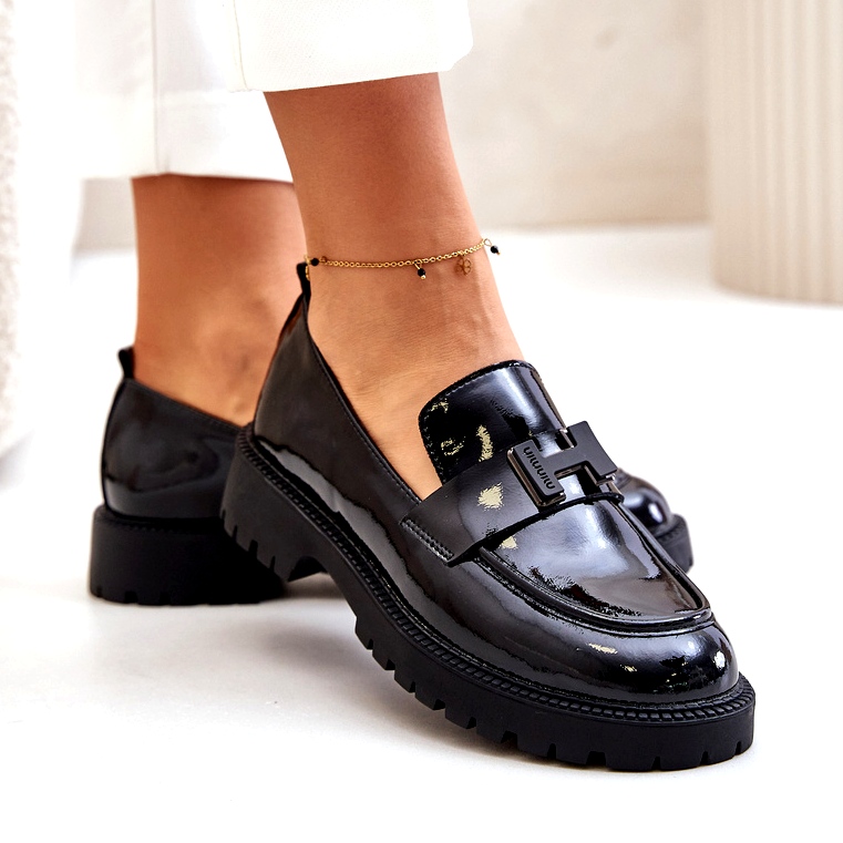 Vinceza 62187 Mocasini lăcuiți negru 2