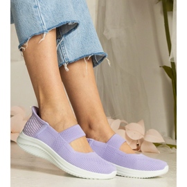 Adidașii pentru femei Violet pe o talpă presată 2