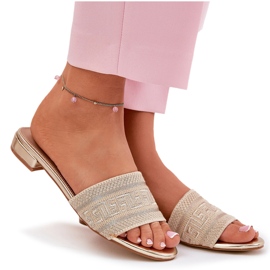 Flip -flops -flops -flops -Flops auriu de aur 9
