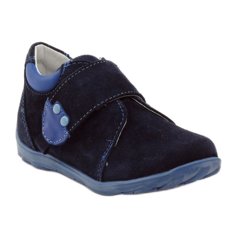 RenBut Pantofi din piele Velcro 1476 Navy Blue albastru 1