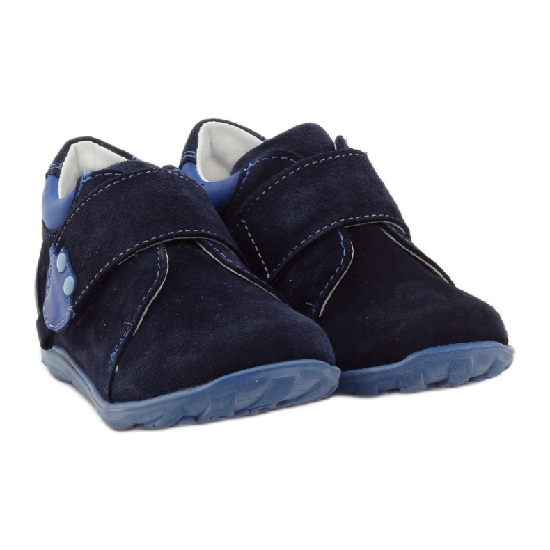 RenBut Pantofi din piele Velcro 1476 Navy Blue albastru 4