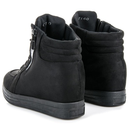 Tenisi din piele intoarsa negru 2 Tenisi din piele intoarsa negru 2