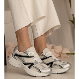 Adidași de argint Sporturi pentru femei cu sclipici 2