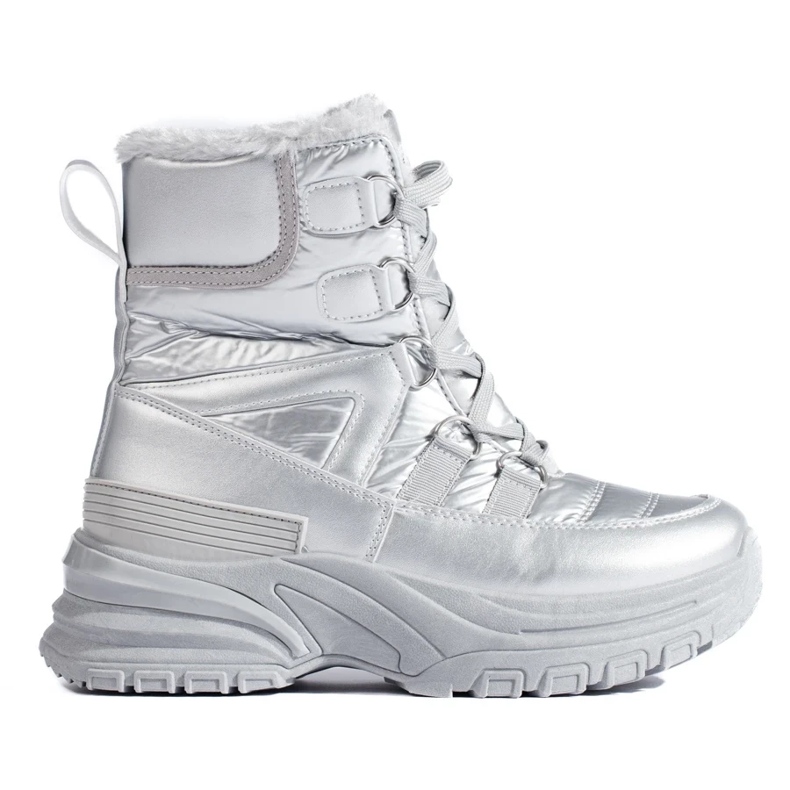 W. Potocki Cizme de zăpadă argintii cu blană de la Potocki 2