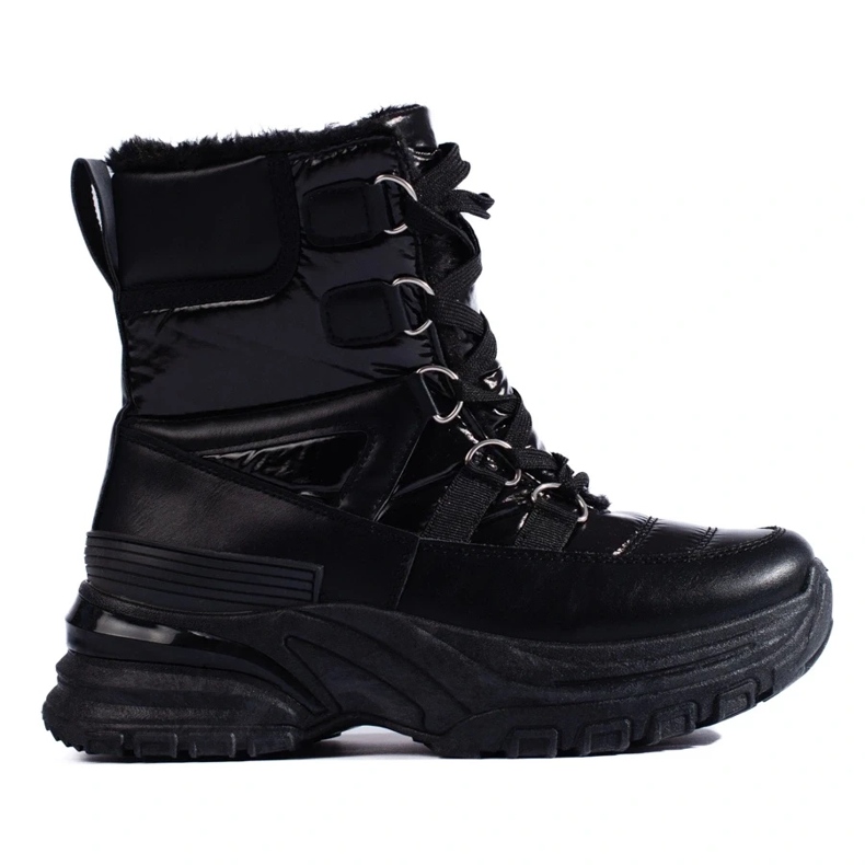 W. Potocki Cizme de zăpadă de damă negre cu blană de la Potocki negru 2