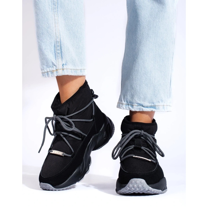 Cizme negre de zăpadă damă Big Star KK274274 negru 1