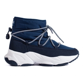 Cizme de zăpadă de damă bleumarin Big Star KK274273 albastru 2