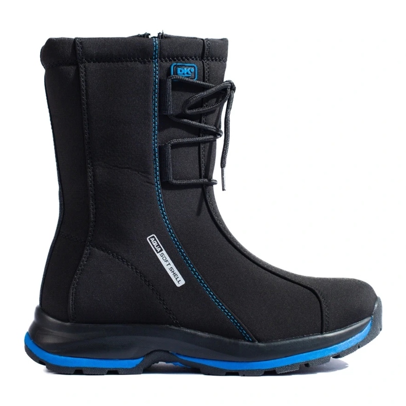 Pantofi de trekking pentru femei cu o haină din piele de oaie DK negru 2