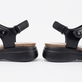 Goodin Sandale negre de damă confortabile negru 1
