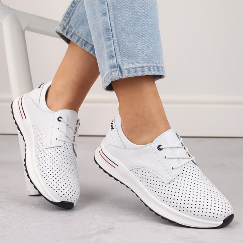 Pantofi sport Filippo W PAW505 din piele, alb 1