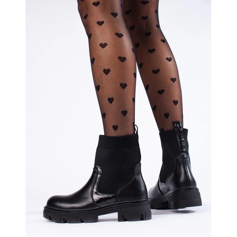 Cizme slip-on negru 1