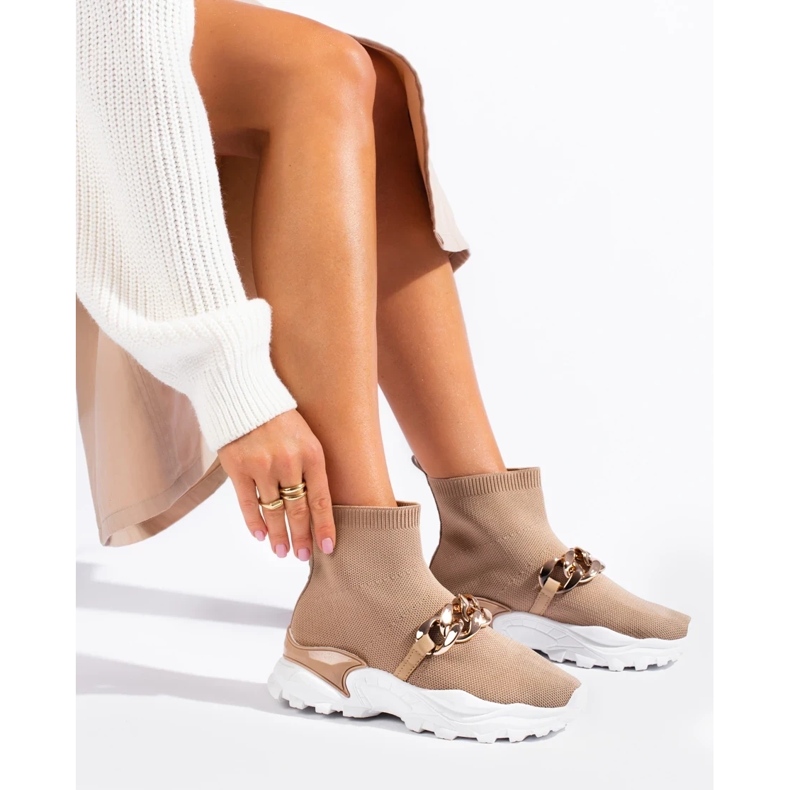 Pantofi Slip-on Cu Lant maro 2