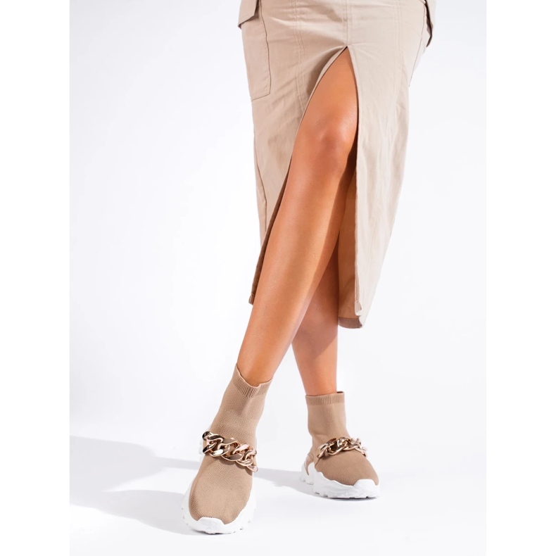 Pantofi Slip-on Cu Lant maro 1