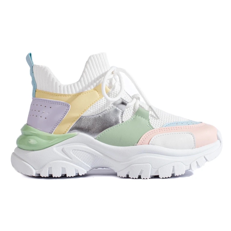 Adidași colorați alb 2