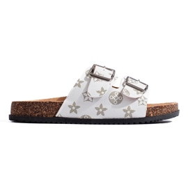 Flip-flops la modă alb 1