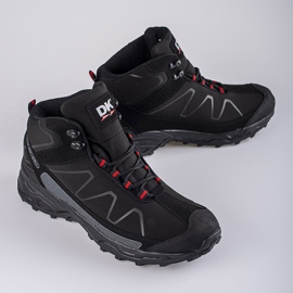 Pantofi de trekking pentru bărbați cu șireturi înalte DK negru 2
