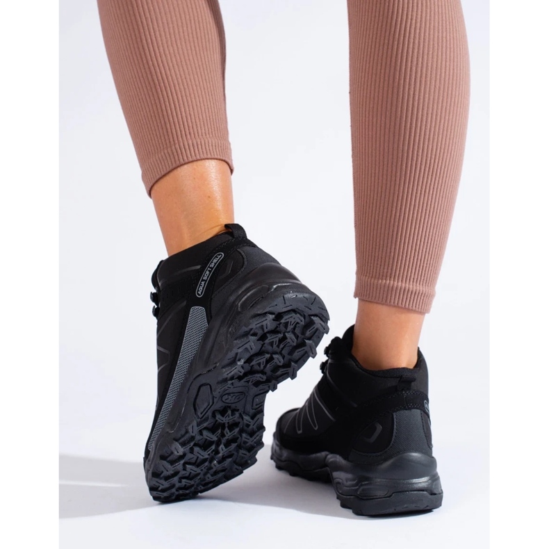 Pantofi sport de trekking pentru femei, cu căptușeală înaltă DK neagră negru 2