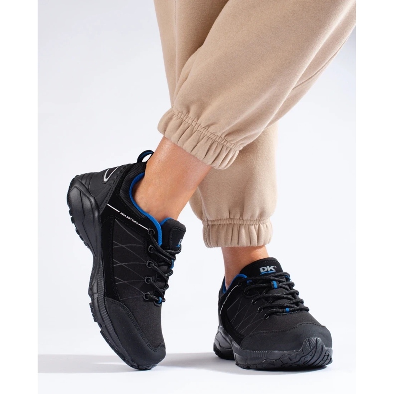 Pantofi de trekking pentru femei DK Waterproof, negru și albastru 1