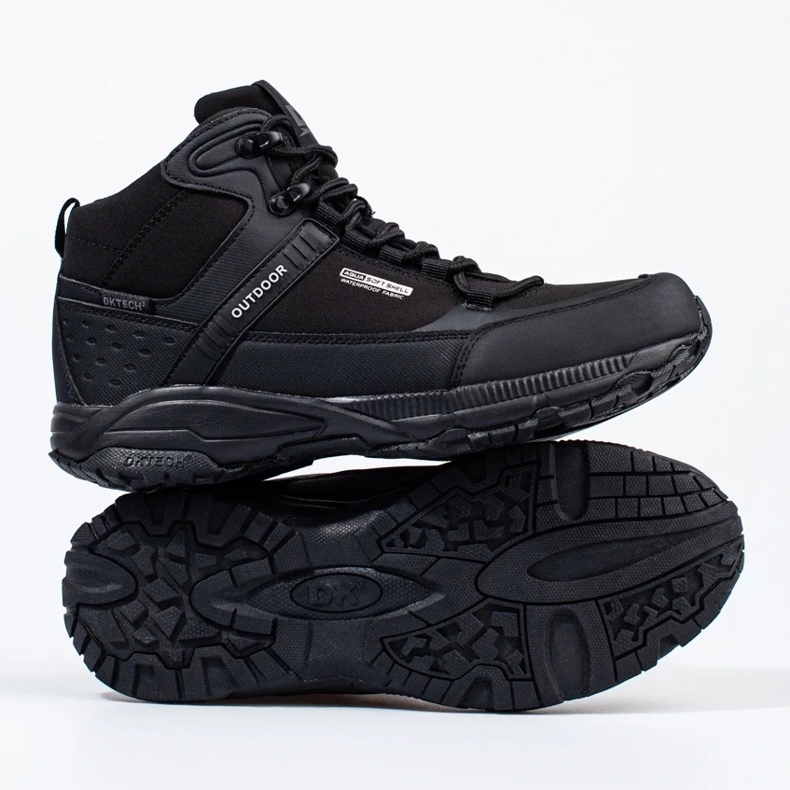Pantofi de trekking pentru bărbați DK cu șireturi, cu căptușeală înaltă negru 2
