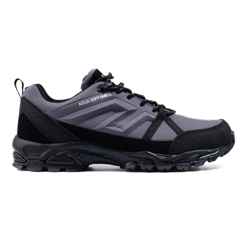 Pantofi de trekking pentru bărbați DK aqua Softshell gri negru 1